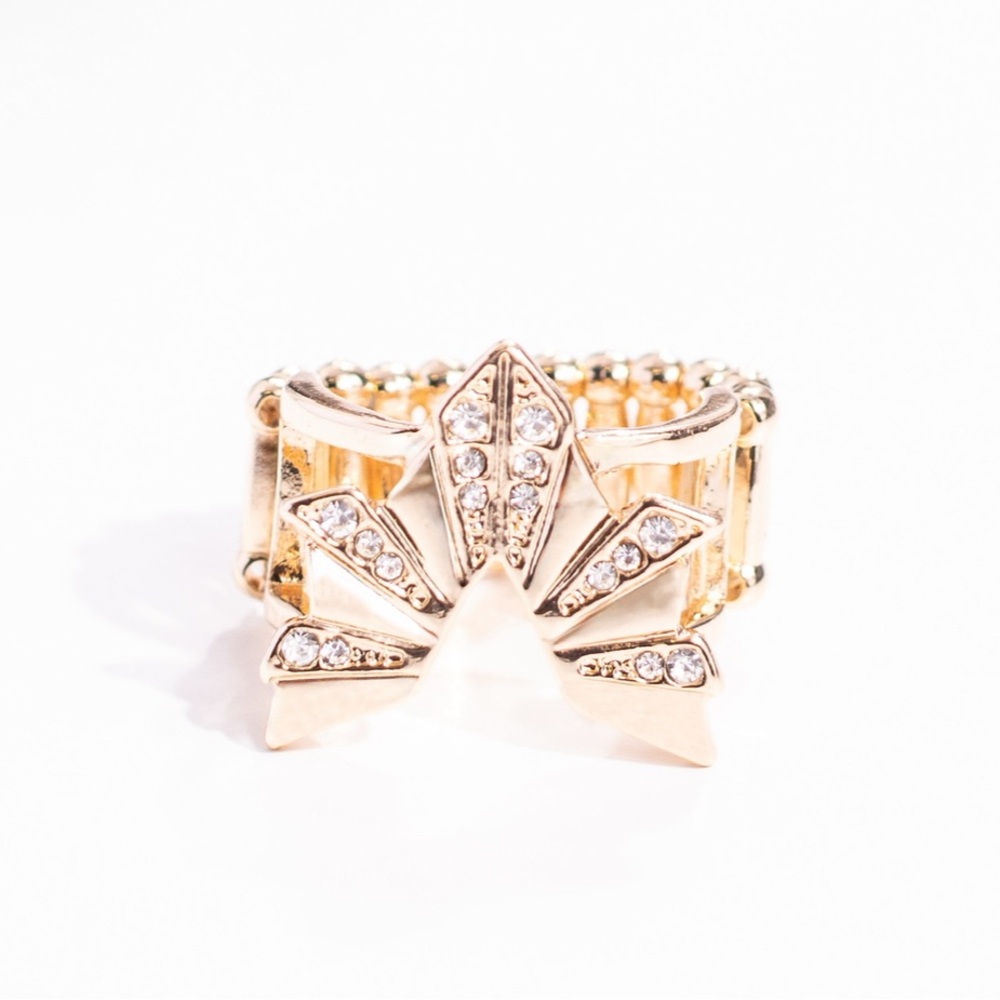Paparazzi Gold Crystal Statement Ring